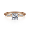 Gabriel & Co. Quinn - 14K White-Rose Gold Round Diamond Channel Set Engagement Ring Mounting