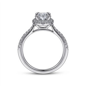 Gabriel & Co. Idina - Oval Diamond Halo Engagement Ring Mounting