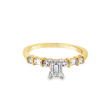 Estate Emerald Cut Diamond Engagement Ring