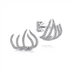 Gabriel & Co. Fashion 14K White Gold Diamond Tendril Stud Earrings