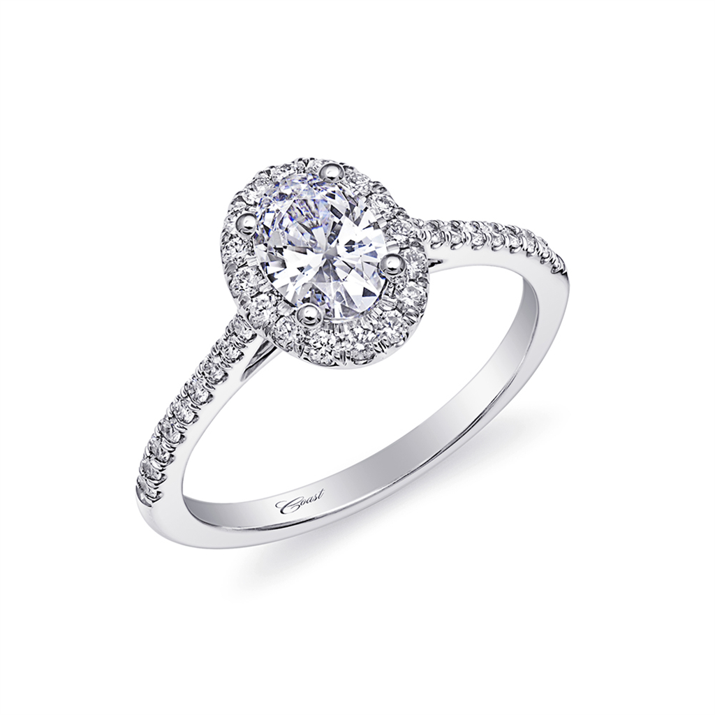 Coast Diamond Oval Diamond Halo Ring Mounting