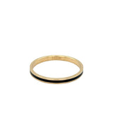 Estate Black Enamel Inlay Band