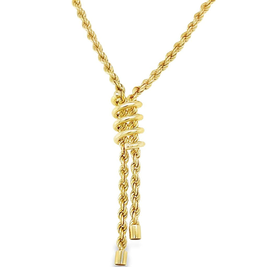 Yellow 14 Karat 2.7mm Rope Chain w/ Coil Wrap