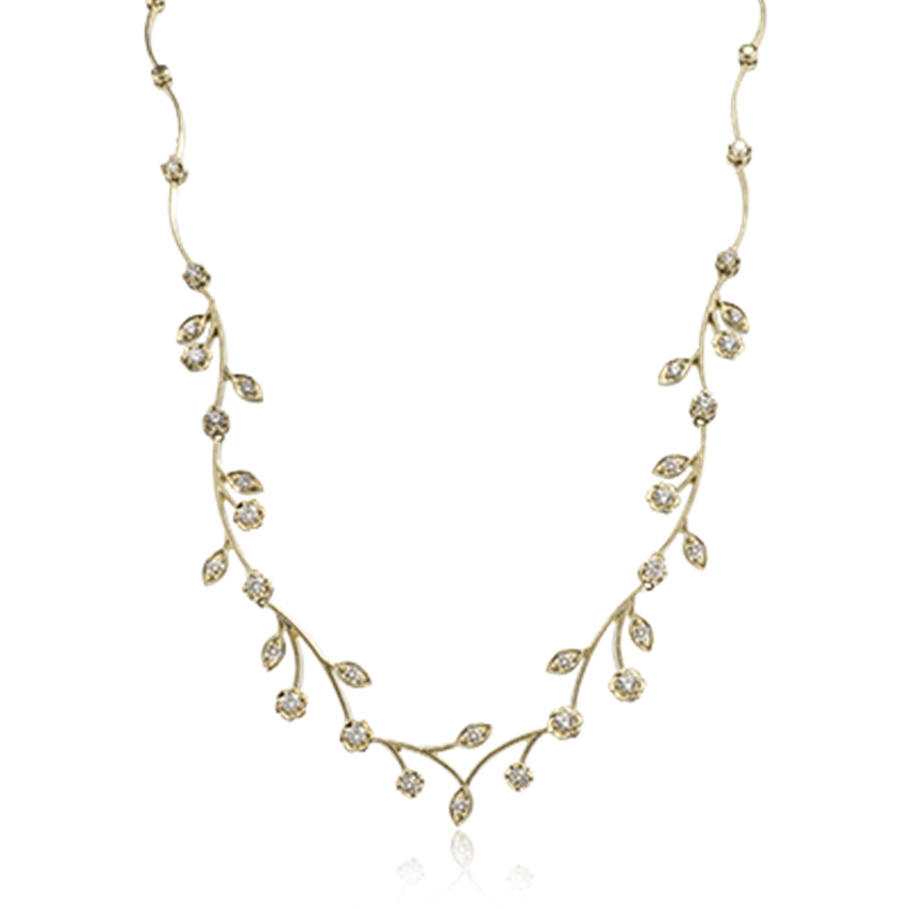 Lady's Yellow 14 Karat Milgrain Magificent Garden Necklace