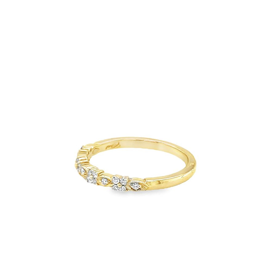 Coast Diamond Milgrain Vintage Alternating Scallop Wedding Band