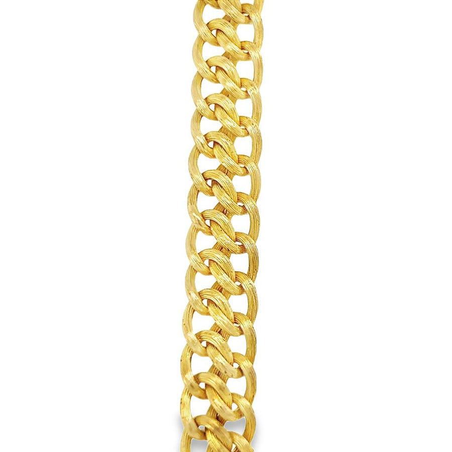 Yellow 14 Karat with 18 Karat Plating 7.7mm Braided Chain Necklace