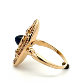 Estate Oval Filigree Sapphire Ring