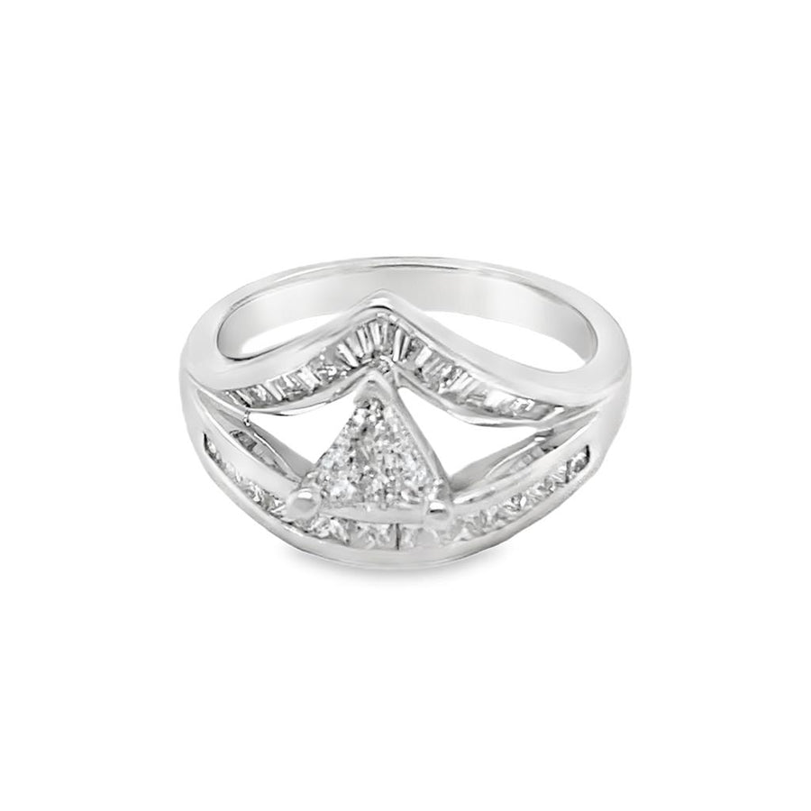 Estate Trillion Cut Diamond Engagement Ring