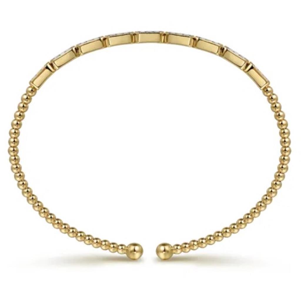 Lady's Yellow 14 Karat Hexagonal Bezel Bracelet Length 6.25 27 = 0.27t