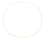 Yellow 14 Karat Multistrand Oval Bead Dangle Station Gold Necklaces Le