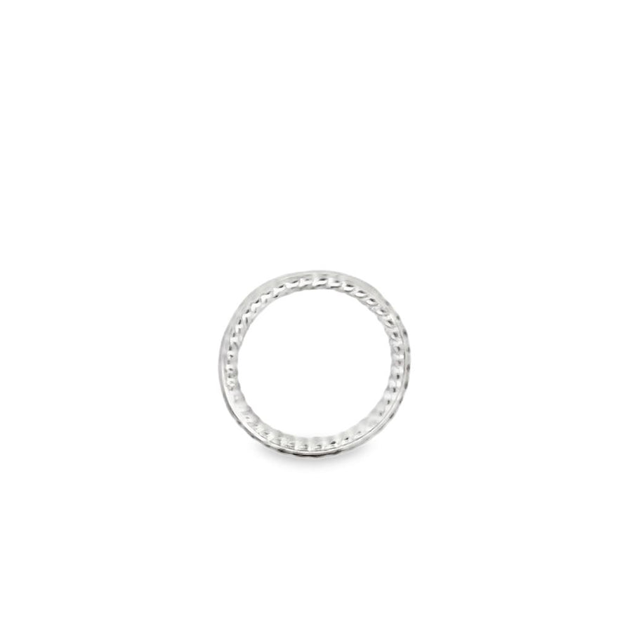 Platinum David Yurman Diamond Band Estate Jewelry Size 4 With 18 = 0.2