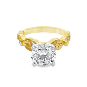 Lady's Two-Tone 22Kt/18Kt Milgrain Ring