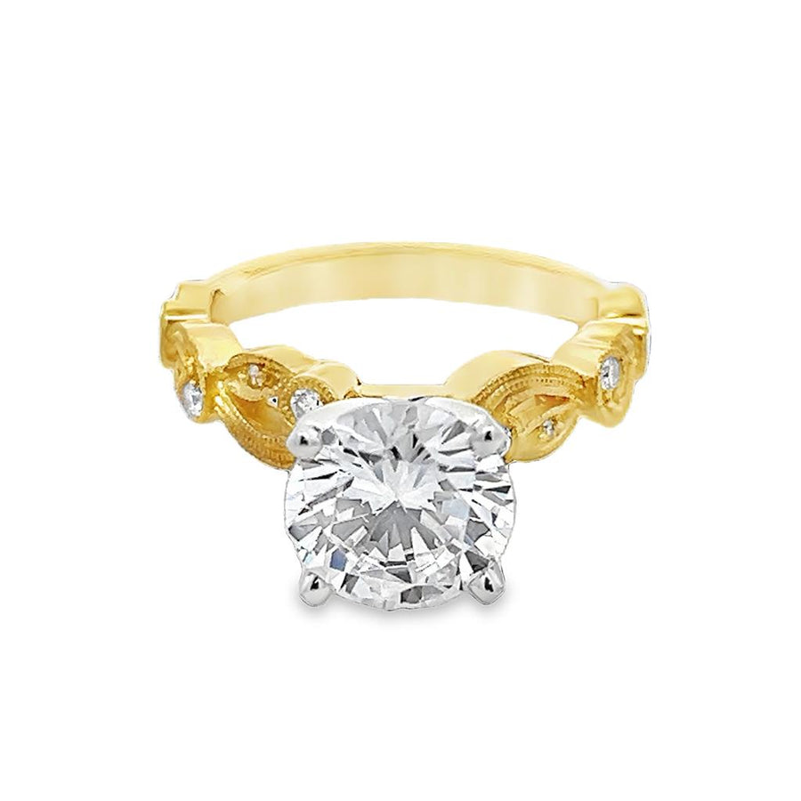 Lady's Two-Tone 22Kt/18Kt Milgrain Ring