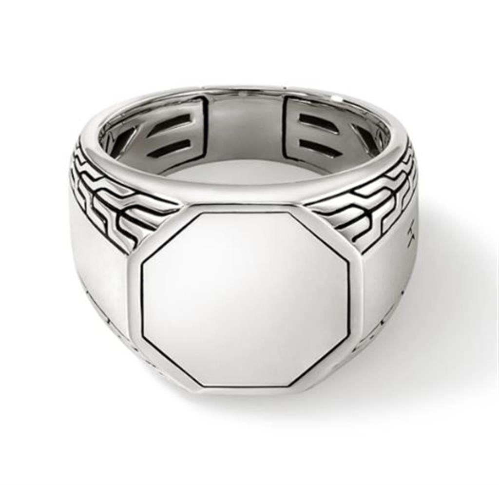 John Hardy MEN's Sterling Silver Octagon Signet Ring