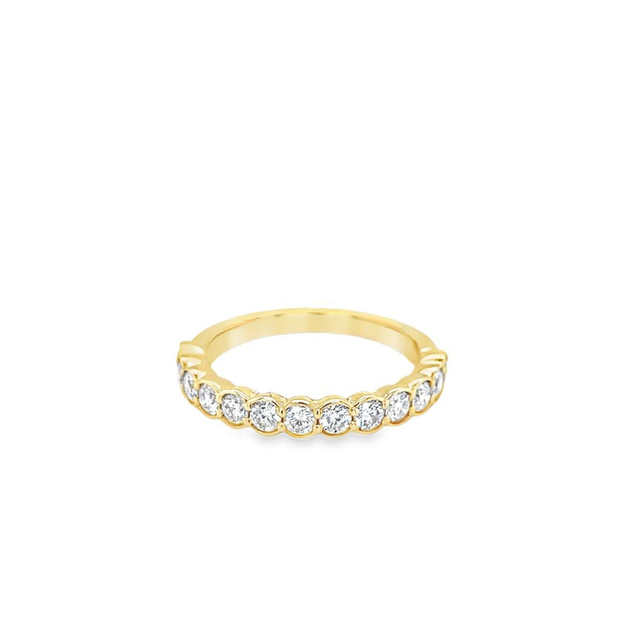 Lady's Yellow 14 Karat Bezel Half Anniversary Wedding/Anniversary Ring