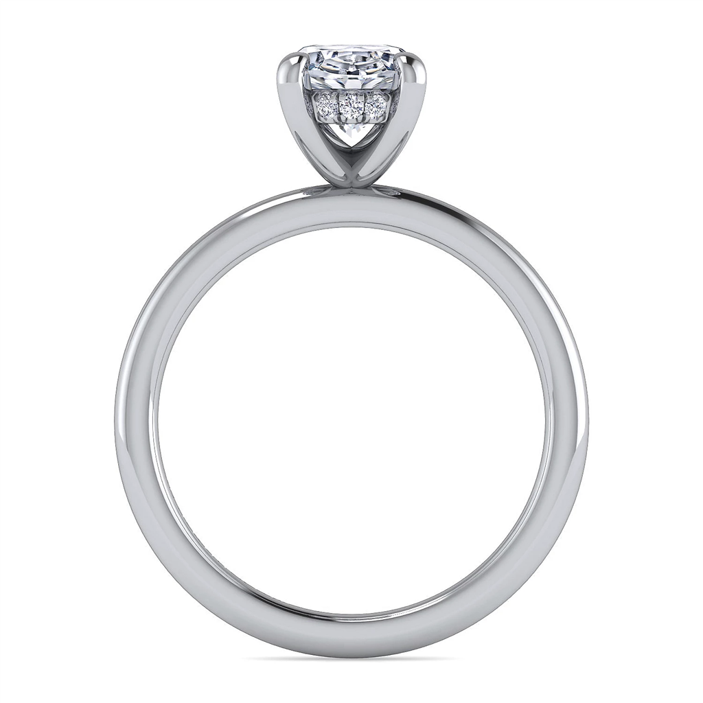 Gabriel & Co. Cari - Hidden Halo Oval Diamond Engagement Ring Mounting