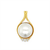 Estate Mabe Pearl and Diamond Pendant