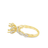 Lady's Yellow 18 Karat Twisted 6 Prong Ring Size 6.75 83 = 0.55tw Roun