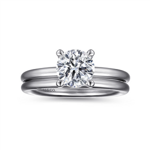 Gabriel & Co. Lark - 14K White Gold Round Solitaire Engagement Ring Mounting