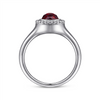 Gabriel & Co. Fashion Sterling Silver Round Garnet Ring