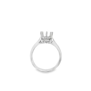 Lady's White 18 Karat 8-Prong Hidden Halo Ring Size 6.75 30 = 0.15tw R