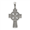 Quality Gold Sterling Silver Antiqued Celtic Cross Pendant
