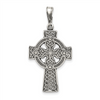 Sterling Silver Antiqued Celtic Cross Pendant