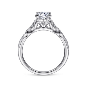 Gabriel & Co. Celia - 14K White Gold Oval Diamond Engagement Ring Mounting