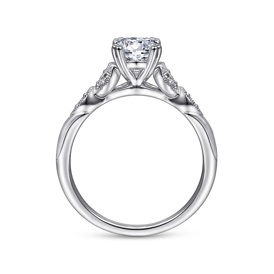 Gabriel & Co. Celia - 14K White Gold Oval Diamond Engagement Ring Mounting