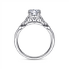 Gabriel & Co. Celia - Oval Diamond Leaf Engagement Ring Mounting