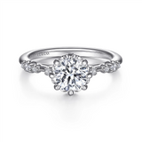 Gabriel & Co. Lelia -  Milgrain Diamond Engagement Ring Mounting