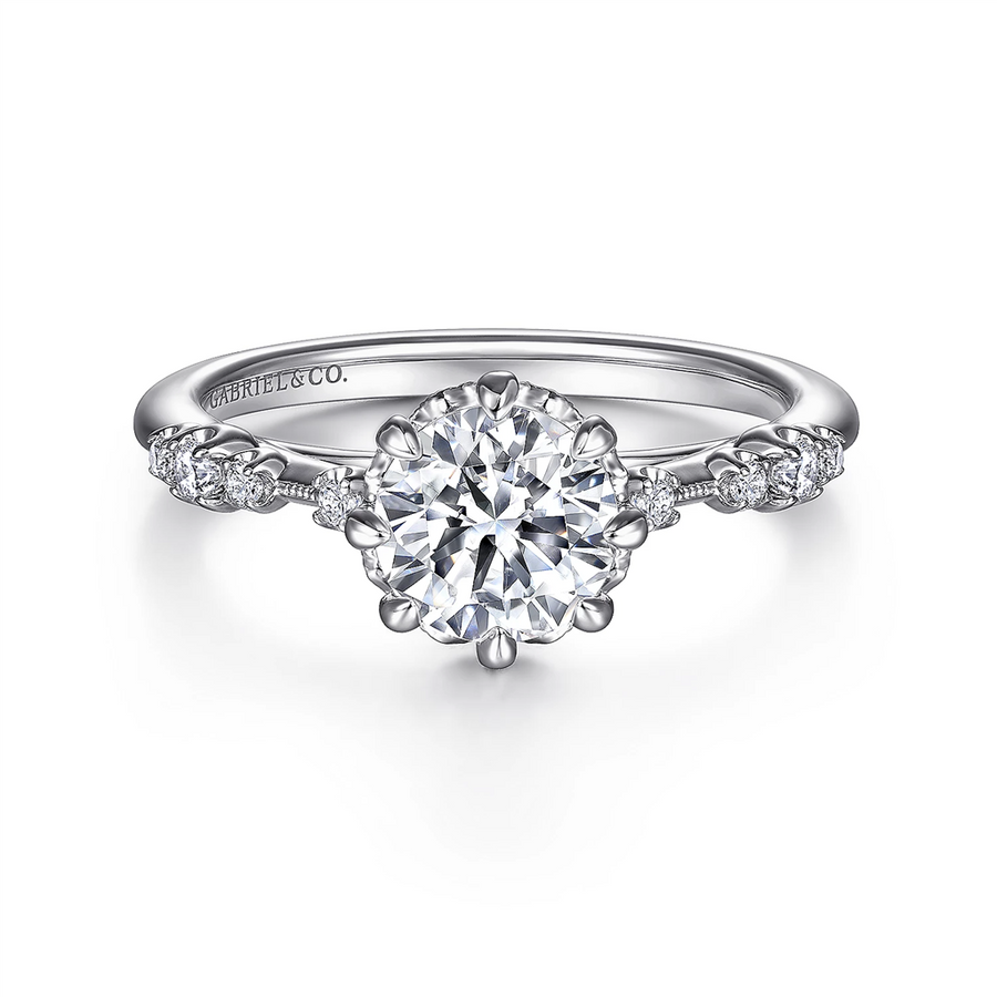 Gabriel & Co. Lelia -  Milgrain Diamond Engagement Ring Mounting