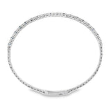White 14 Karat Flexible Tennis Bangle Bracelet Length 6.75 19 = 0.59tw