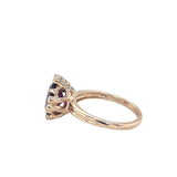 Rosé 14 Karat Levian Accented Basket Fashion Ring Estate Jewelry Size