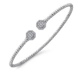 Gabriel & Co Bujukan Diamond Hexagon Open Bangle Bracelet