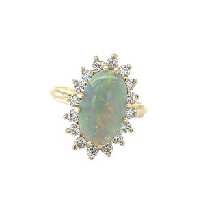 Estate Opal Halo Ring