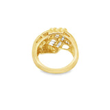 Ribbon Style Baguette Diamond Band