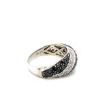 Estate White14 Karat Gold Black & White Diamond Ring