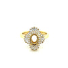 Lady's Yellow 18 Karat Euro-Shank Ballerina Halo Ring