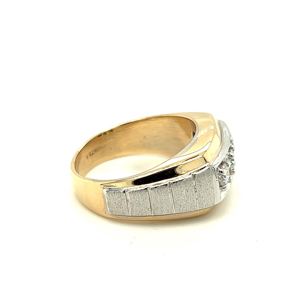 Estate Men's Three Stone Diamond Ring