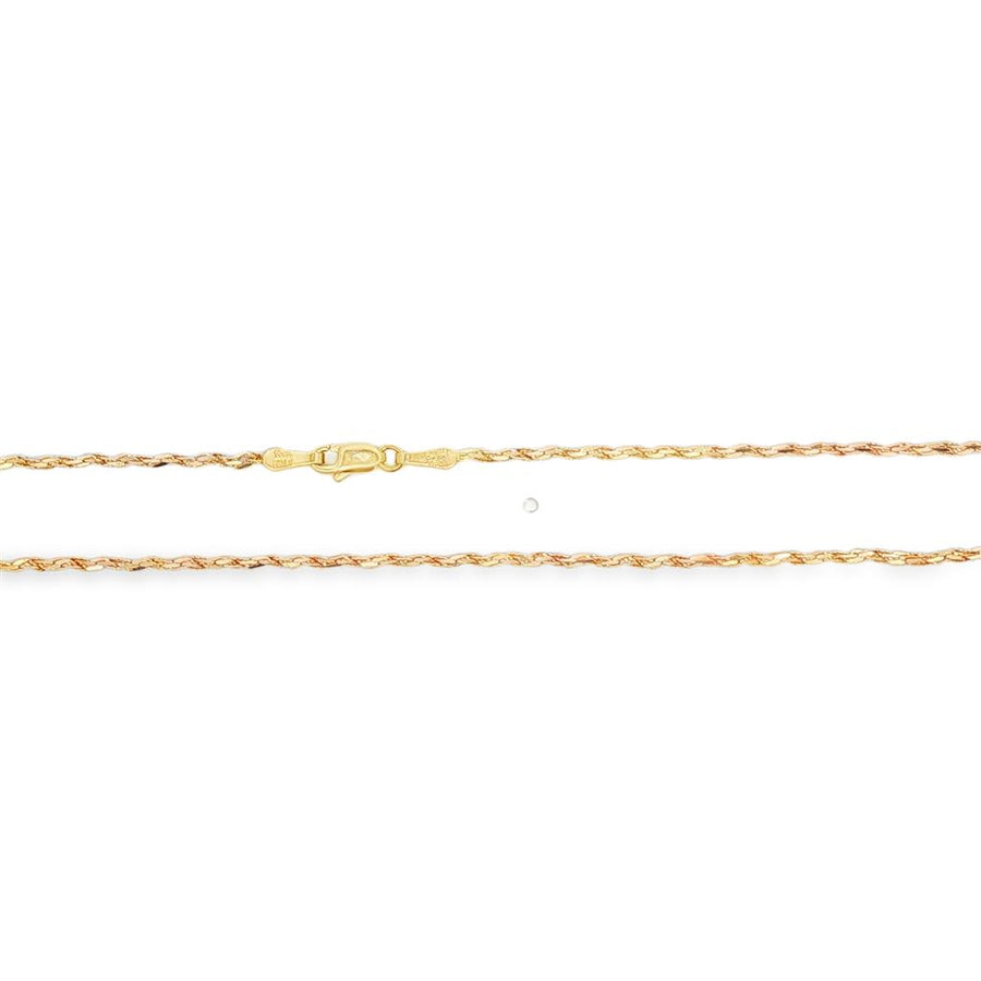 Yellow 18 Karat Diamond Cut 25" Diamond Cut 1.10mm With A Lobster Claw