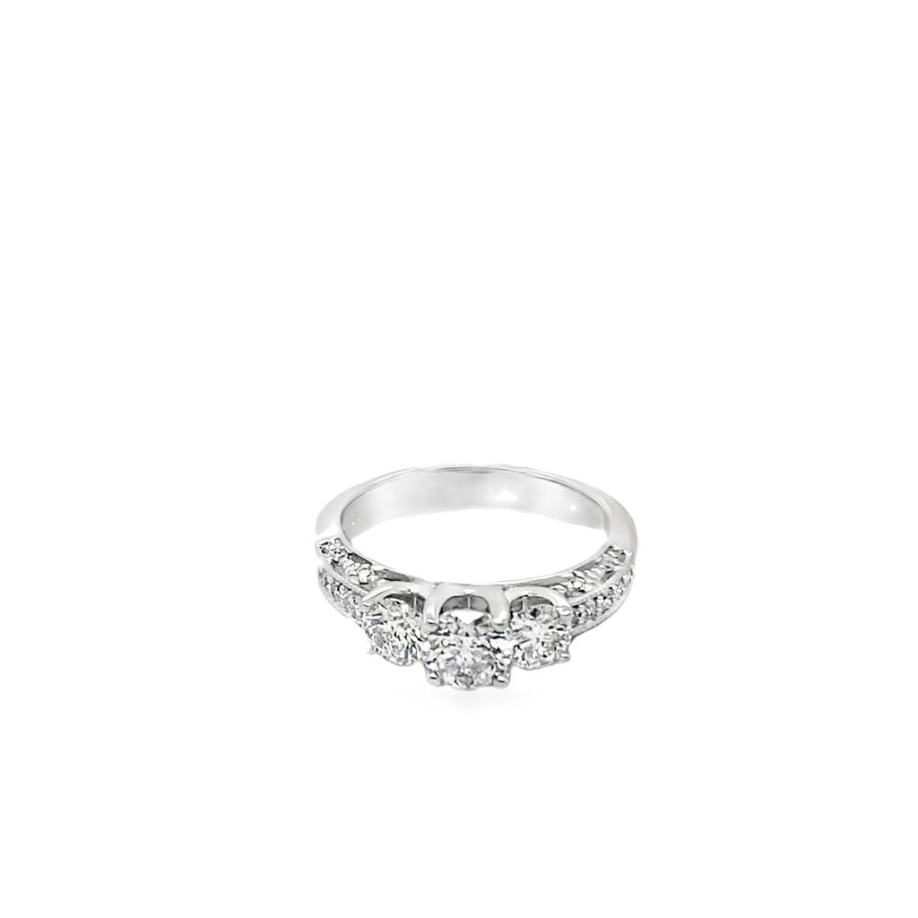 Three Stone Diamond Engagement Ring