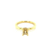 Lady's Yellow 18 Karat Oval Hidden Halo Ring