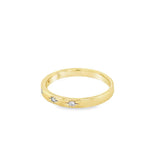 Lady's Yellow 14 Karat 2mm Gypsy Star Band Fashion Ring Size 7 5 = 0.0