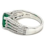Emerald 18 Karat White Fashion Ring