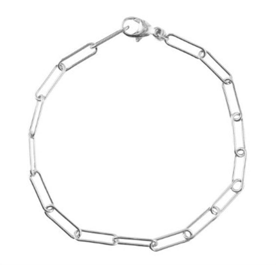 Sterling Silver Paperclip Bracelet Bracelet Length 7