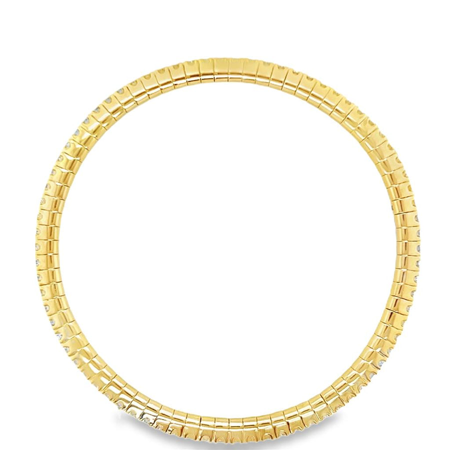 Lady's Yellow 14 Karat Flexible Tennis Bracelet Bracelet Length 7.5 78