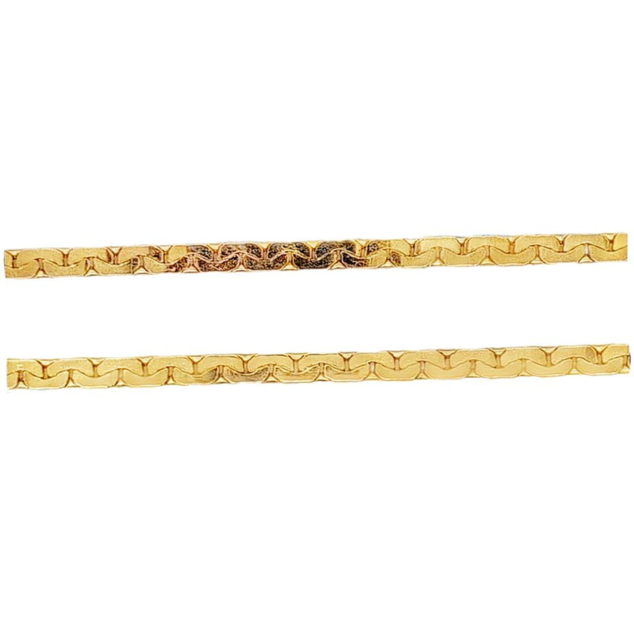 Yellow 14 Karat 2.3mm Serpentine Chain With A Spring Clasp Estate Jewe