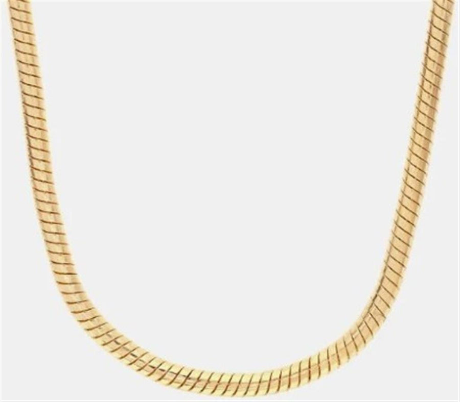 Yellow 14 Karat 1.65mm Rounded Snake Chain With A Spring Clasp Estate
