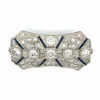 Estate Sapphire and Diamond Brooch